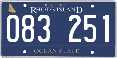 RI license plate 083251