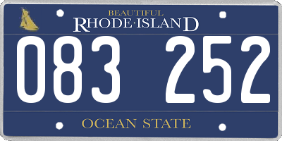 RI license plate 083252