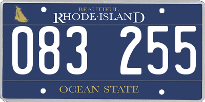 RI license plate 083255