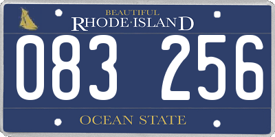 RI license plate 083256
