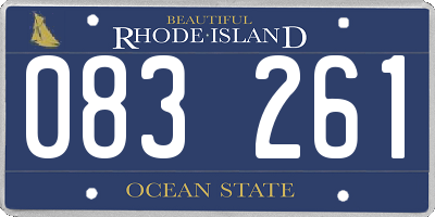 RI license plate 083261
