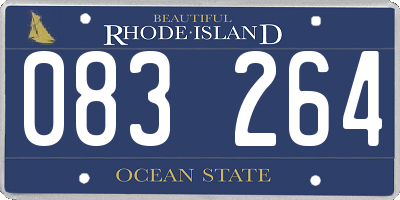 RI license plate 083264