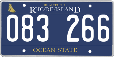 RI license plate 083266