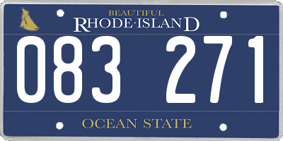 RI license plate 083271