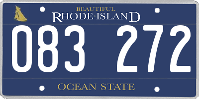 RI license plate 083272