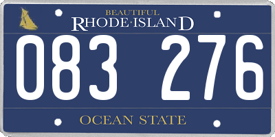 RI license plate 083276