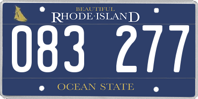 RI license plate 083277