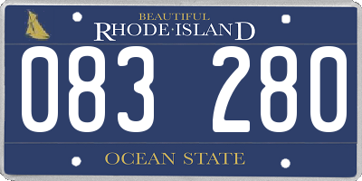 RI license plate 083280