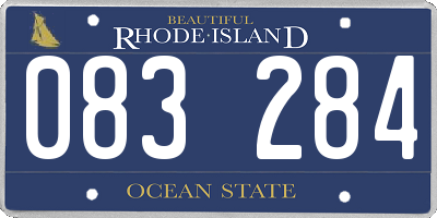 RI license plate 083284
