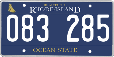 RI license plate 083285