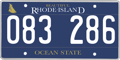 RI license plate 083286