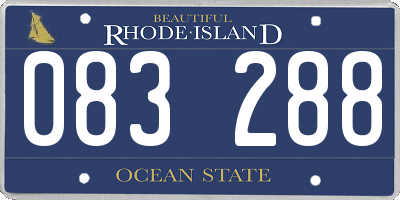RI license plate 083288