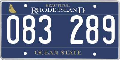 RI license plate 083289