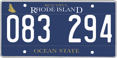 RI license plate 083294