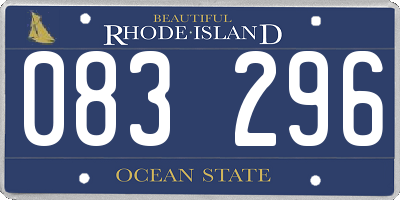 RI license plate 083296