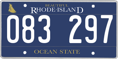 RI license plate 083297