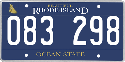 RI license plate 083298