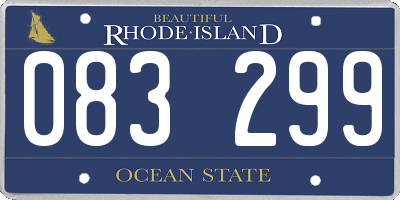 RI license plate 083299