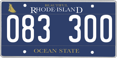 RI license plate 083300