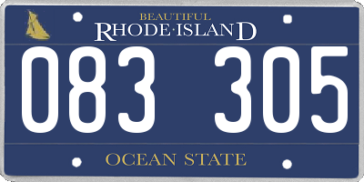RI license plate 083305