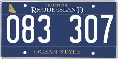 RI license plate 083307