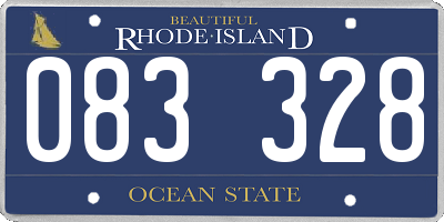 RI license plate 083328
