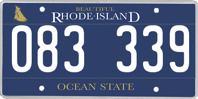 RI license plate 083339
