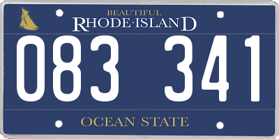 RI license plate 083341