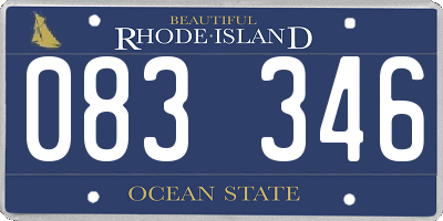 RI license plate 083346