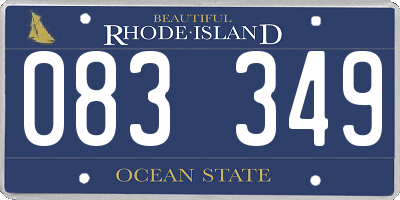 RI license plate 083349