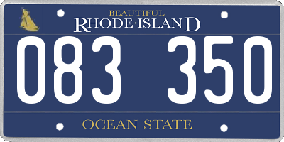 RI license plate 083350