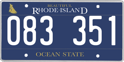 RI license plate 083351