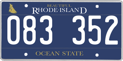 RI license plate 083352