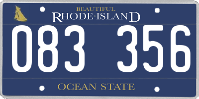 RI license plate 083356