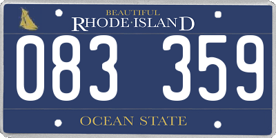 RI license plate 083359