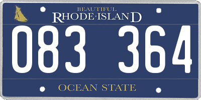 RI license plate 083364