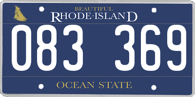 RI license plate 083369
