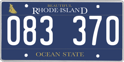 RI license plate 083370