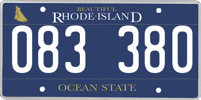 RI license plate 083380