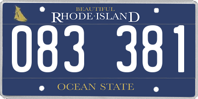 RI license plate 083381