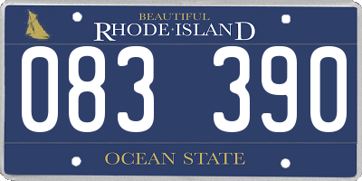 RI license plate 083390