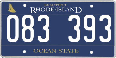 RI license plate 083393