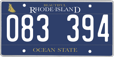RI license plate 083394