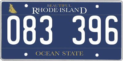 RI license plate 083396