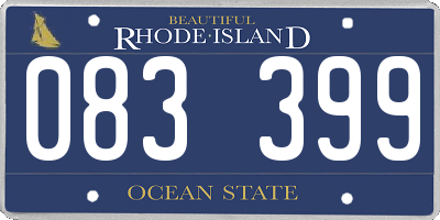 RI license plate 083399