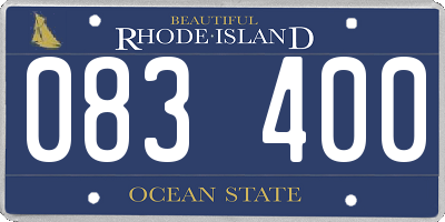 RI license plate 083400