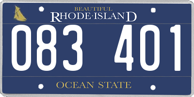 RI license plate 083401