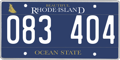 RI license plate 083404