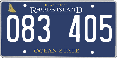 RI license plate 083405