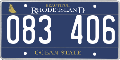 RI license plate 083406